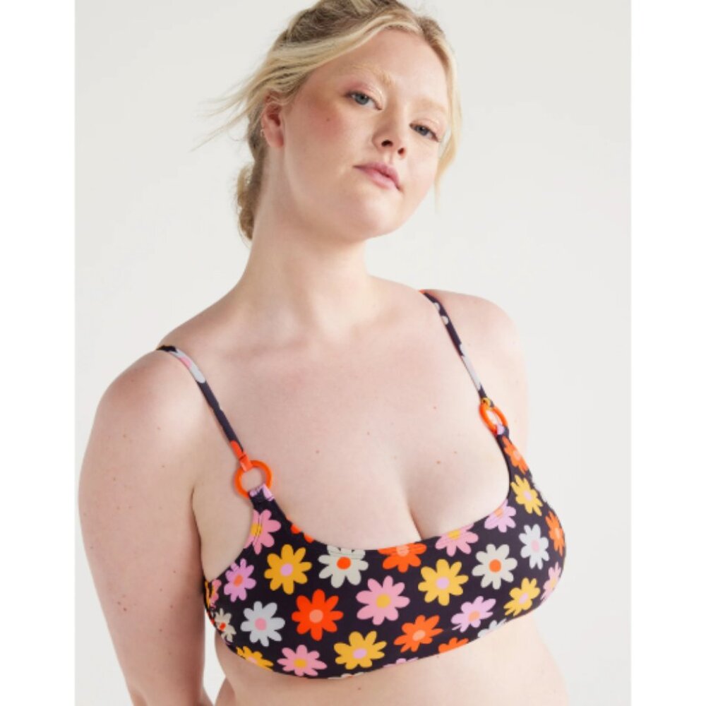 NWT No Boundaries Juniors' Daisy Bralette O-Ring Bikini Top Size XXL